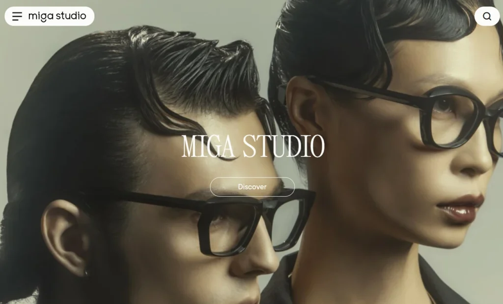 migaeyewear-wordpress front page