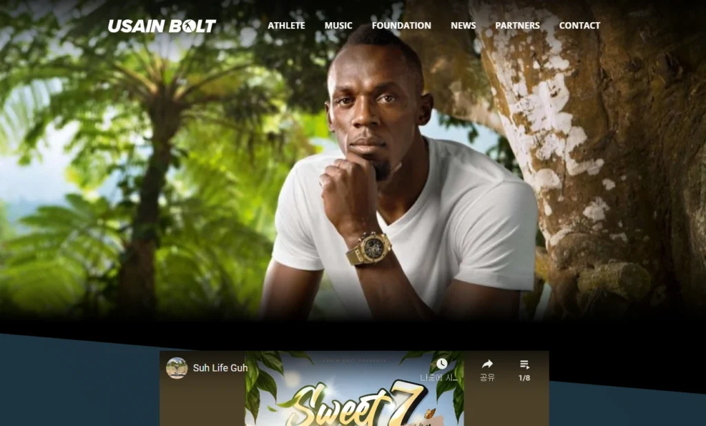 usainbolt-wordpress-website-front-page