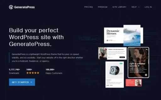 wordpress-generatepress-theme main page