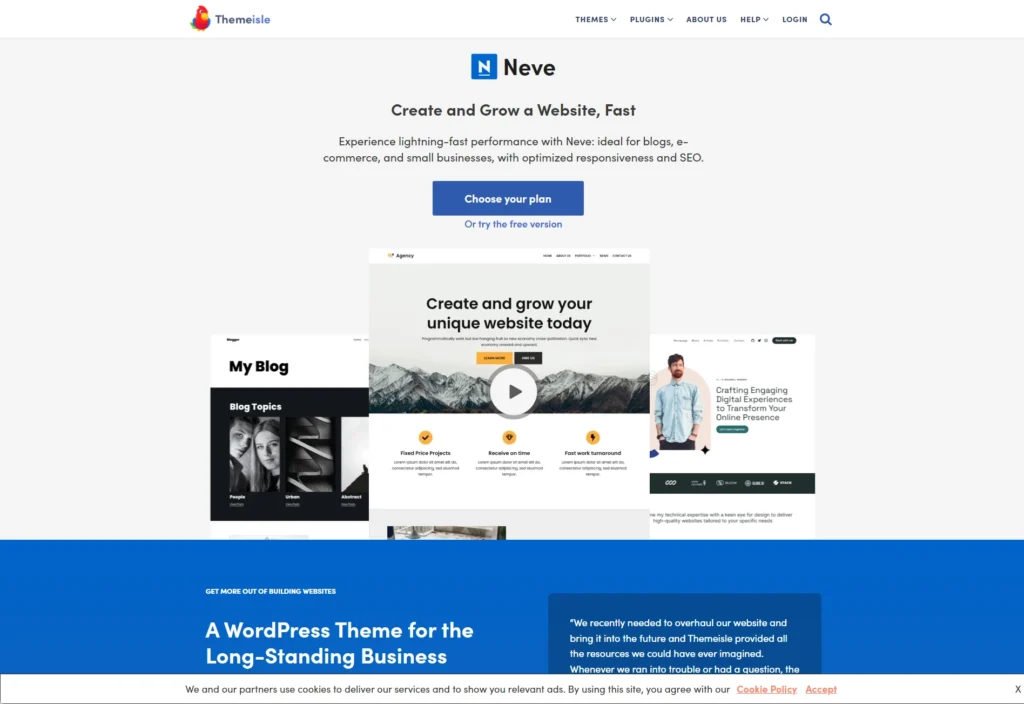 wordpress-neve-theme main page